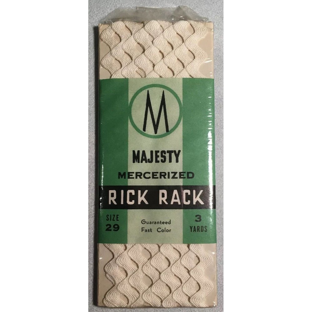 Majesty Mercerized Rick Rack Size 29 Vintage 3 Yards New